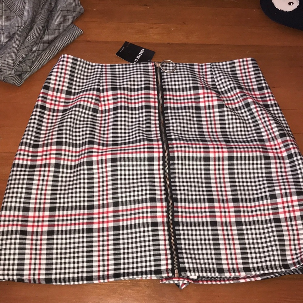 Black & Red Plaid Forever 21 Skirt